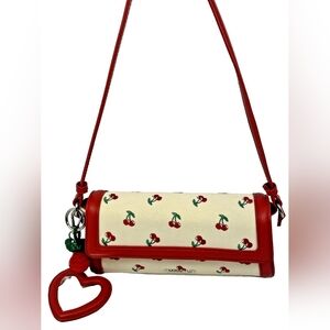 Red Cherry Print Shoulder Bag -  Women Bags